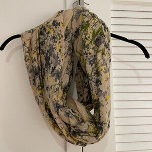 Anthropologie Flower Infinity Scarf